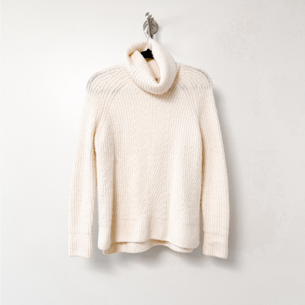 Madewell Fall Winter Chic Mercer Turtleneck Sweater Coziest Yarn Antique Cream - Picture 12 of 13